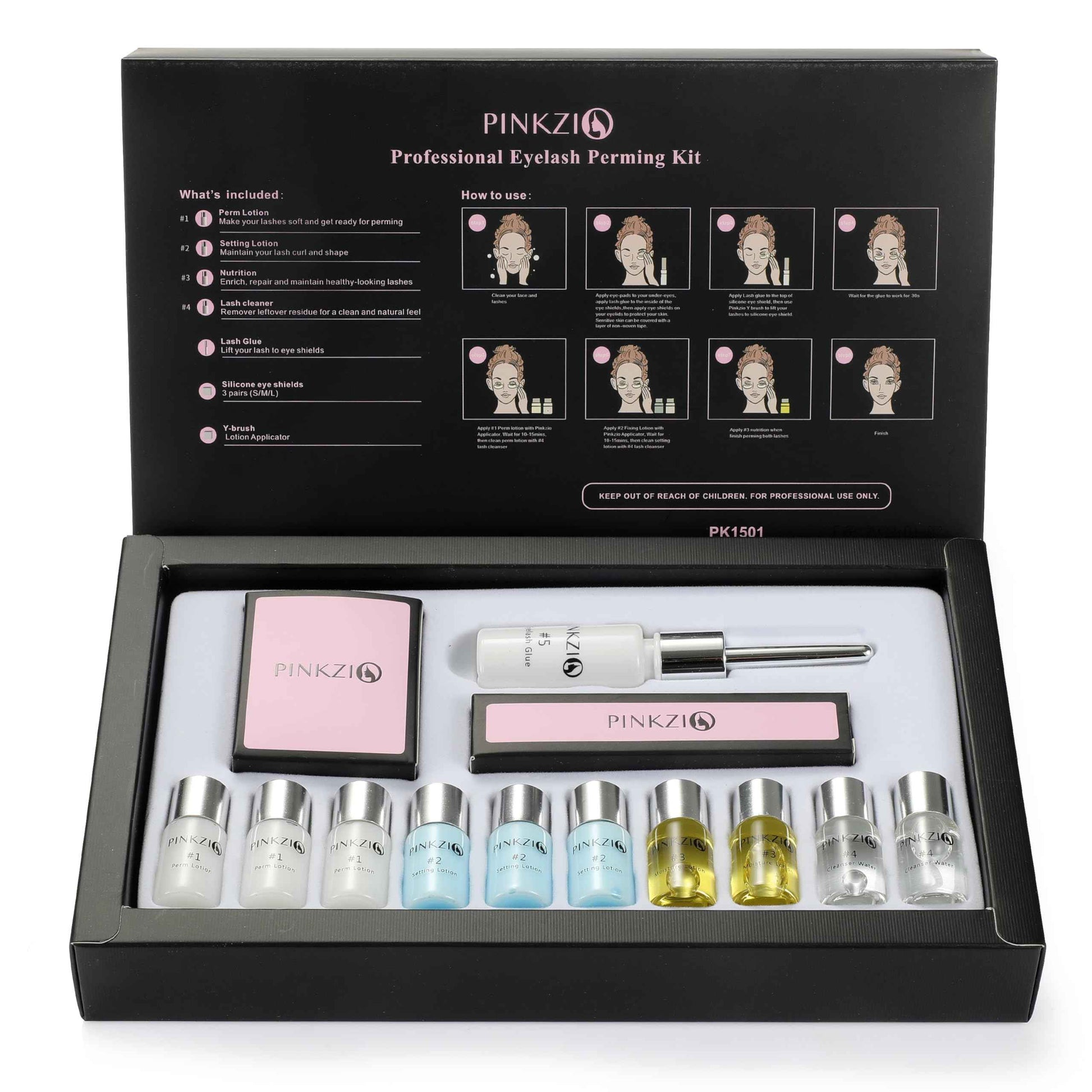 Lash Lift Eyelash Perm Curling Kit Tools – Eyelash Lift Kit with Glue | Semi-Permanent Lash Lifting for Natural Lashes | DIY at-Home or Salon Use | Long-Lasting & Gentle Formula