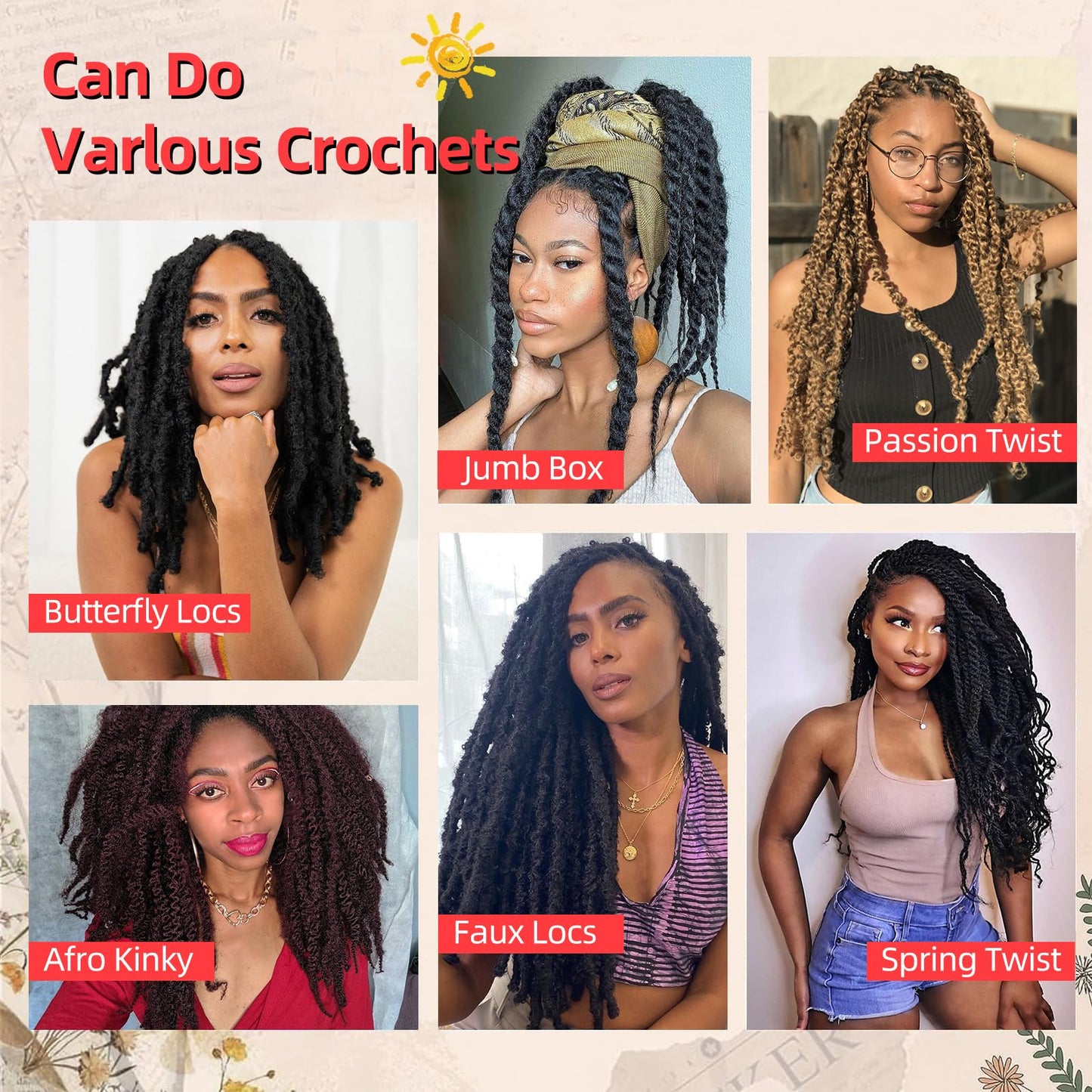 Marley Twist Braiding Hair 18 Inch Marley Twist Hair 3 Packs Cuban Twist Hair Afro Kinky CuRLY Crochet Hair Synthetic Marley Hair Extensions (18 Inch(Pack of 3),T1B/30)