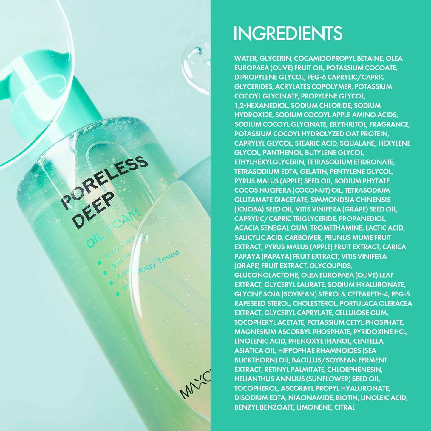 MAXCLINIC Poreless Deep Oil Foam Cleanser - Oil to Foam Face Wash Cleanser w/AHA BHA PHA, Hyaluronic Acid, and 6 Botanical Oils for Pore Care & Daily Makeup Cleansing - Korean Skincare (3.72 fl oz)