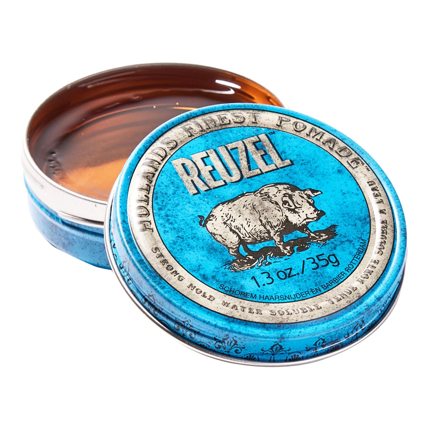 Reuzel Blue Strong Hold Water Soluble Pomade, Hair Holding Wax For Men, 1.3 oz