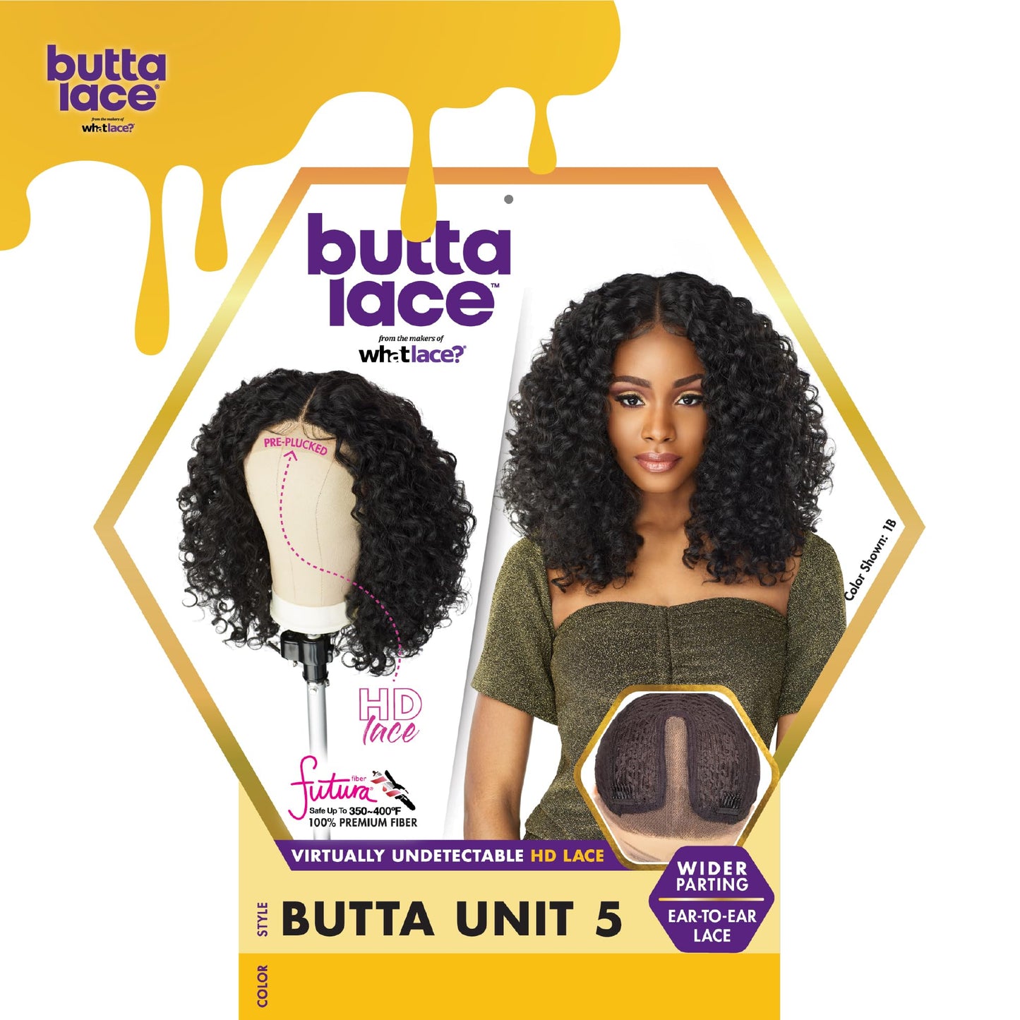 Sensationnel Butta lace front wigs - butta unit 5 glueless extra wide 5 inch deep part synthetic wig preplucked hairline hd lace with babyhair - Butta unit 5 (T4/HONEYBLONDE)