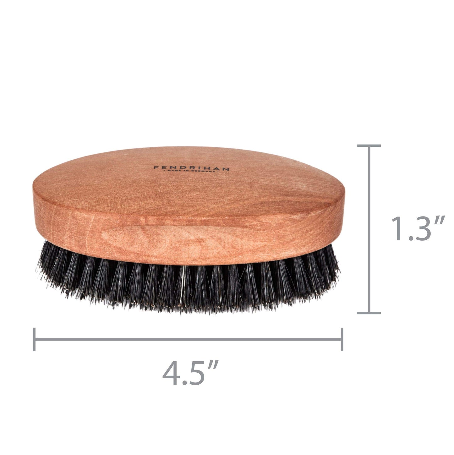 Fendrihan Genuine Boar Bristle and Pear Wood Military Hair Brush, Made in Germany MEDIUM STIFF BRISTLE