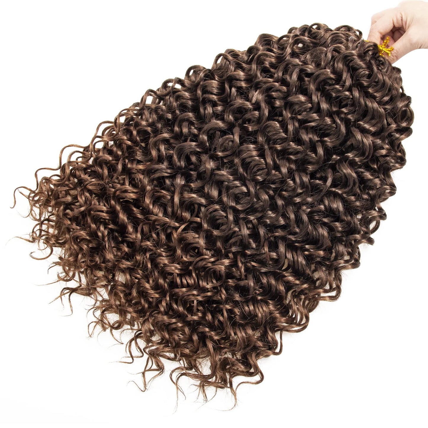 8 Packs Curly Crochet Hair GoGo Curl Crochet hair for Women Deep Wave Braiding hair,Synthetic Bohemian Crochet Braid Water Wave Crochet hair Extensions(18inch, T4/30)