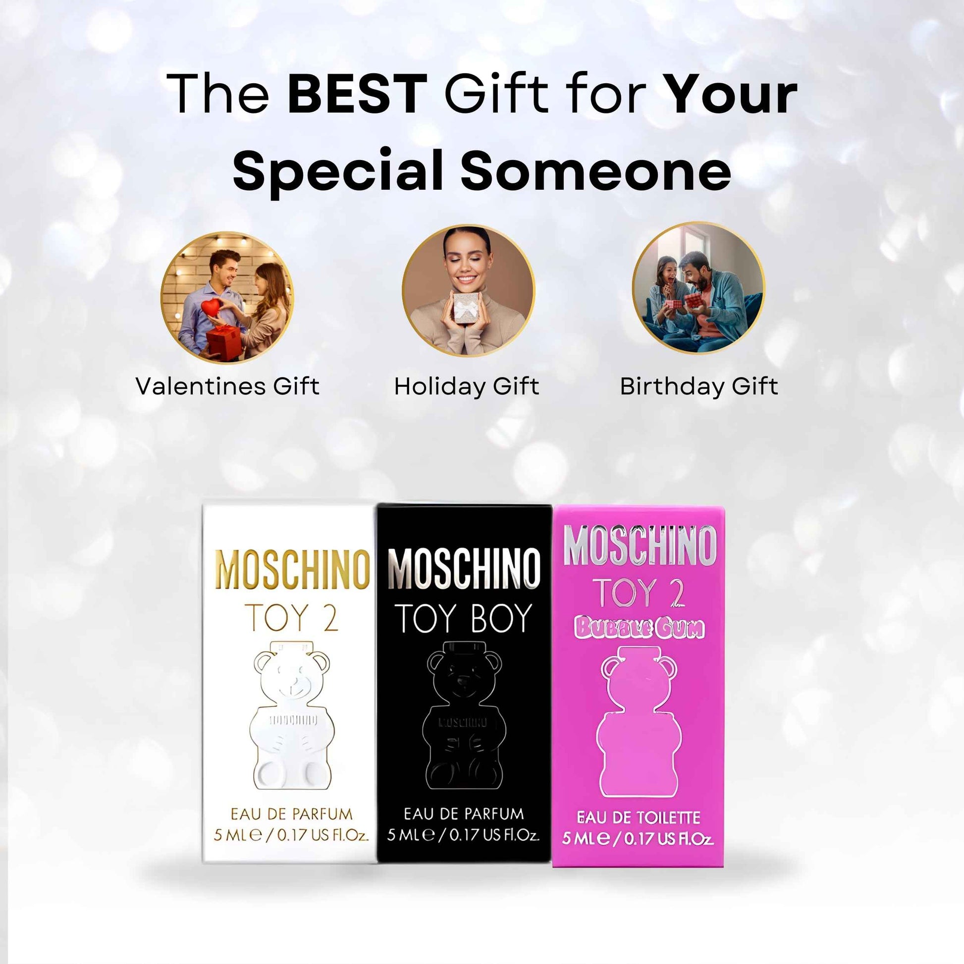MOSCHINO Perfume for Women Variety Mini Splash Giftset - Bubble Gum,Toy 2,Toy Boy