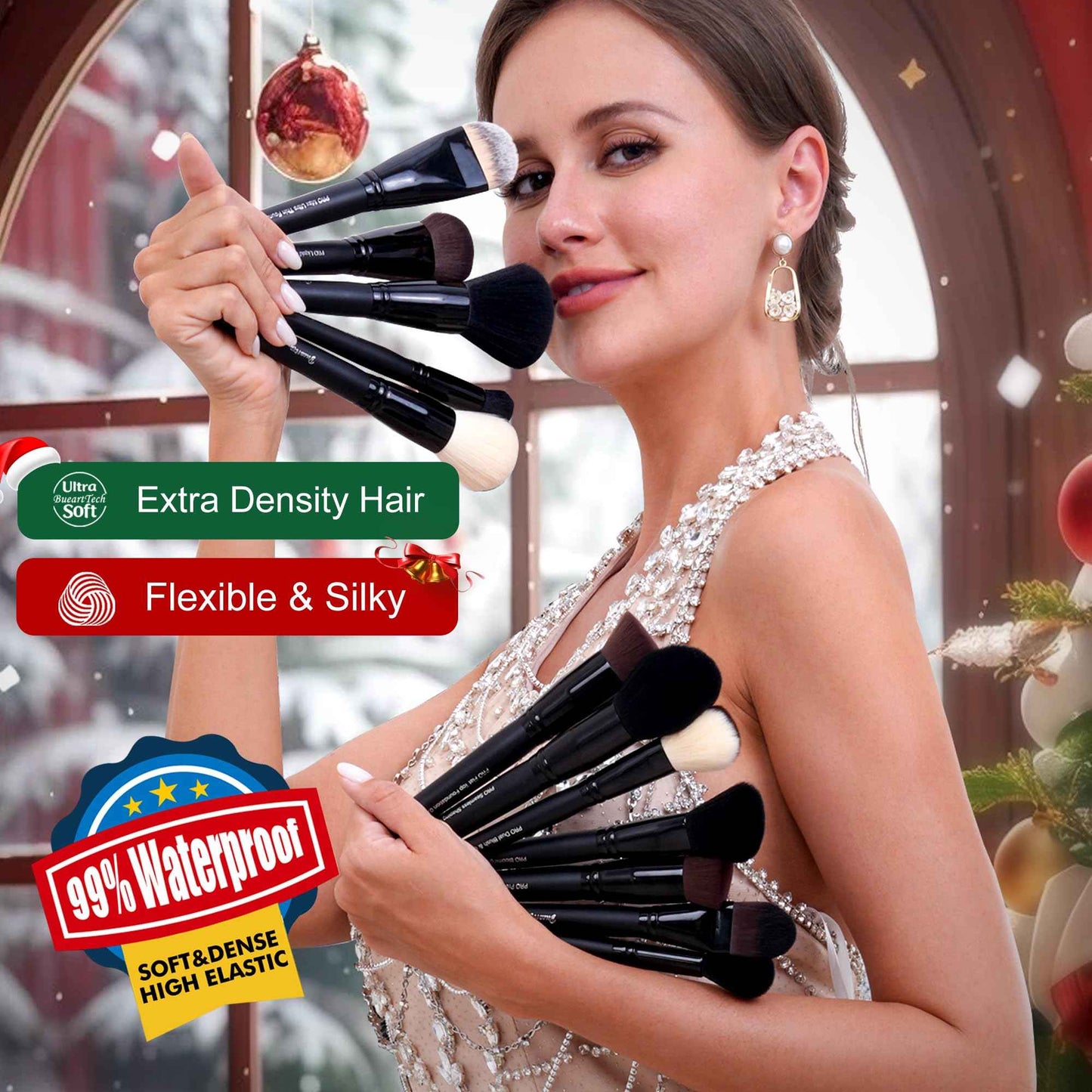 Bueart Design 32PCS Professional Makeup Brushes Set,Makeup brushes Kit with Premium soft hair for Foundation,Powder,Cream,Blush,Contour,Concealer,Bronzer,Eyeshadow,Blending For Pro Make up