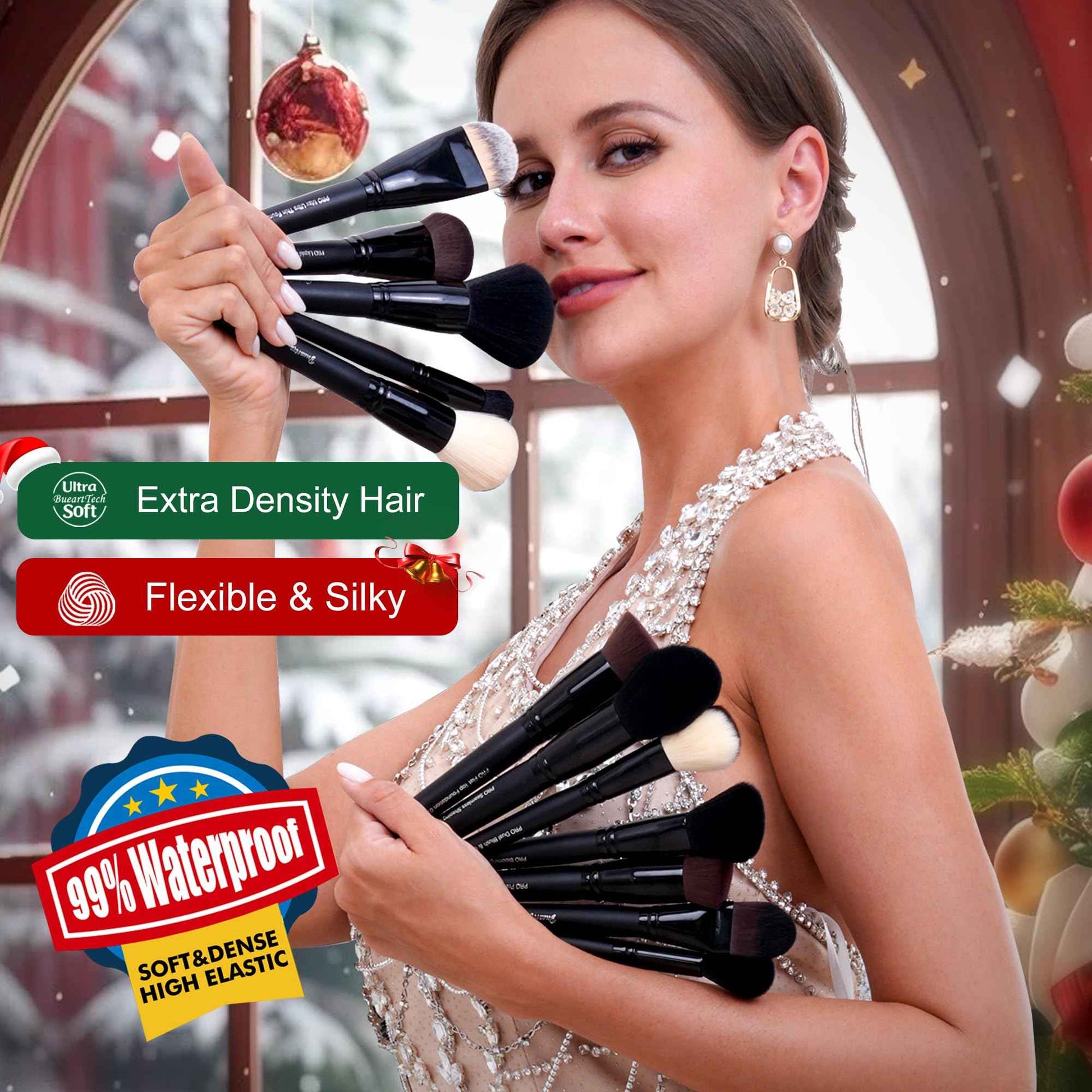 Bueart Design 32PCS Professional Makeup Brushes Set,Makeup brushes Kit with Premium soft hair for Foundation,Powder,Cream,Blush,Contour,Concealer,Bronzer,Eyeshadow,Blending For Pro Make up