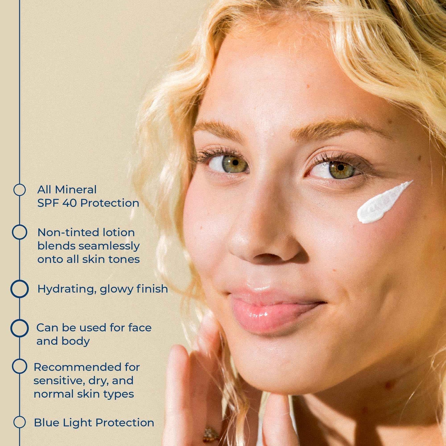 COTZ Sensitive Non-Tinted Zinc Oxide Mineral Sunscreen for Body and Face; Broad Spectrum SPF 40; 3.5 oz / 100 g