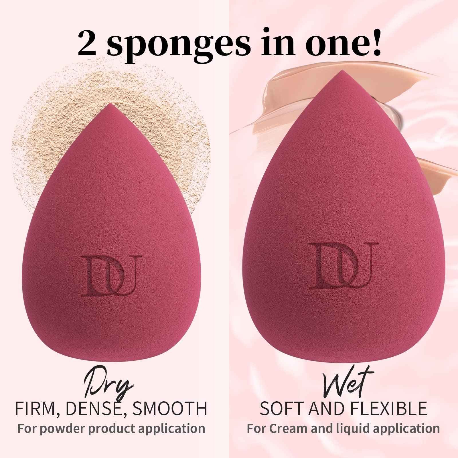 DUcare Makeup Brushes+Makeup Blender Sponge