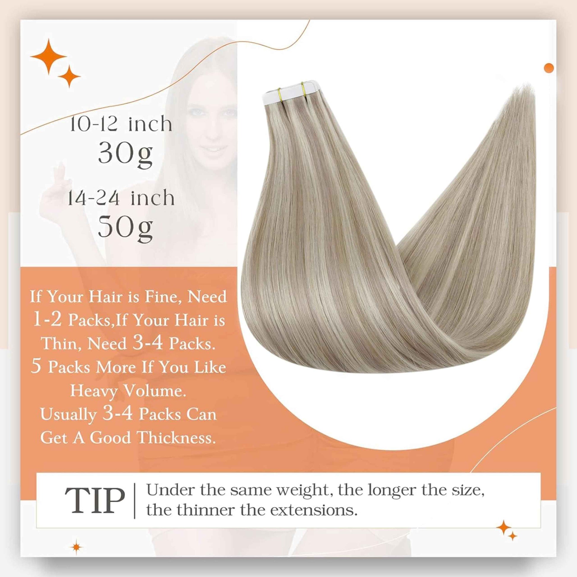 Full Shine Tape in Hair Extensions Human Hair 18 Highlight 613 Blonde Tape Ins Human Hair 18Inch Seamless Skin Weft Adhesive Tape on Real Human Hair 50 Gram 20Pcs Extensions for Wedding