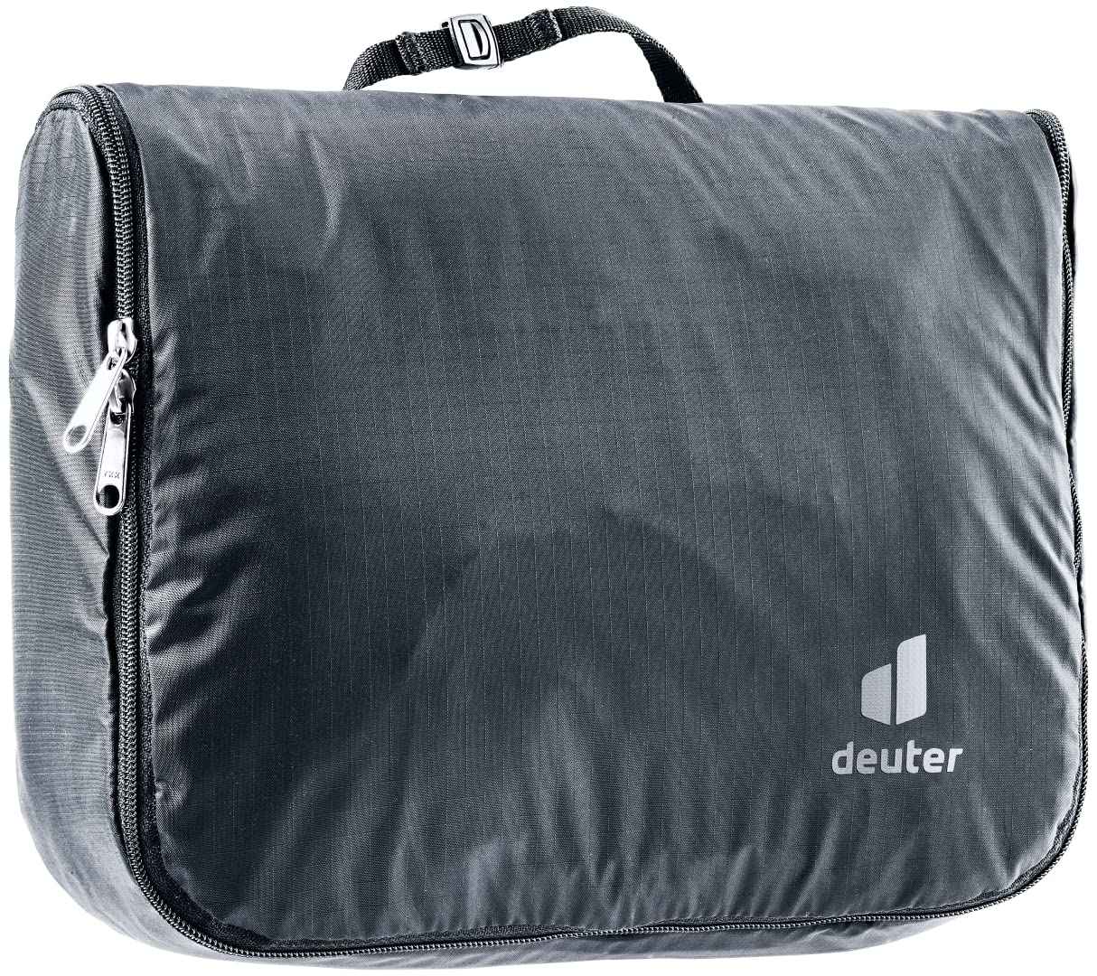 Deuter Wash Center Lite II 3L - Lightweight Hanging Toiletry Bag for Trekking and Travel - Black