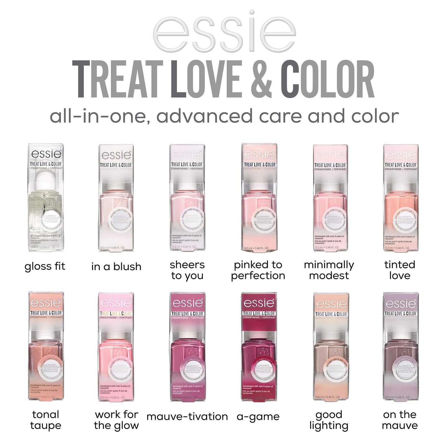 essie Treat Love & Color Nail Polish For Normal To Dry/Brittle Nails, Nude Mood, 0.46 fl. oz.