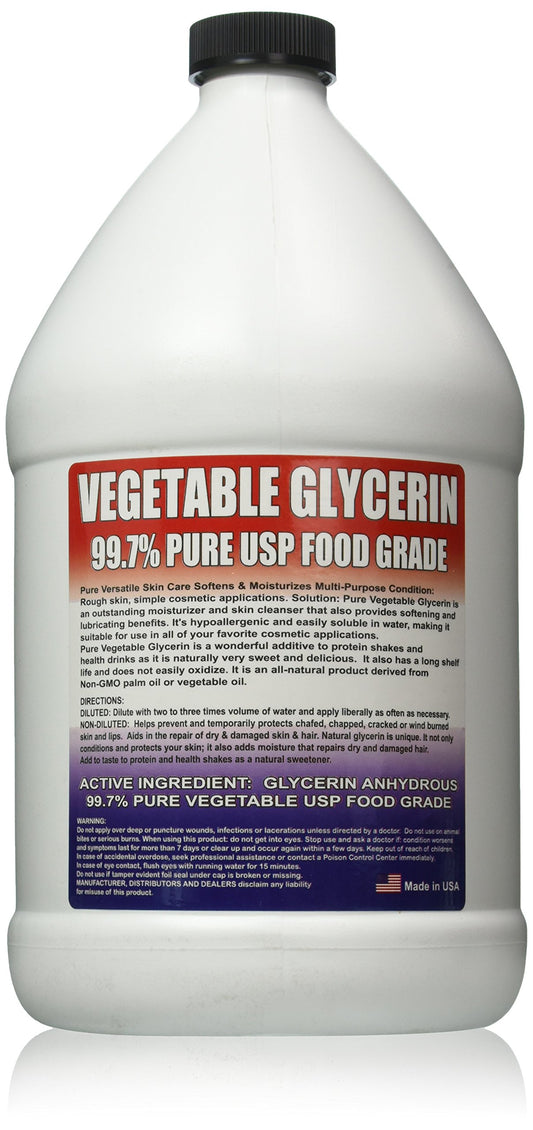 SMPLY. 99.7% Pure USP Food Grade Vegetable Glycerin for Skin, Soap, and More, 1 Gallon