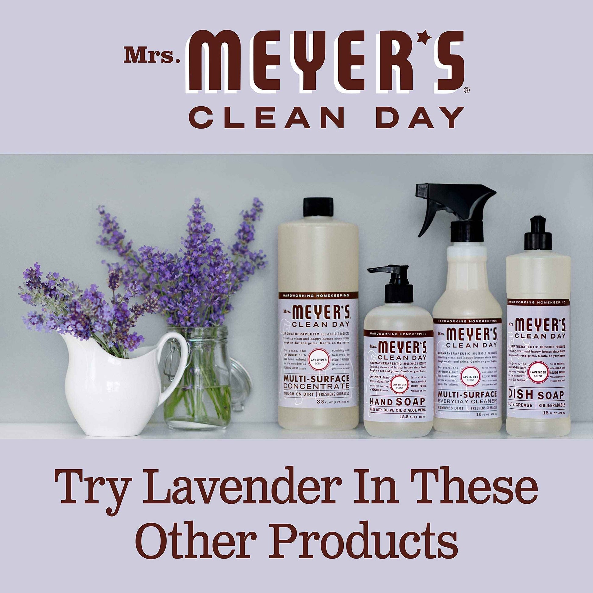 Mrs. MEYER'S CLEAN DAY Hand Soap Refill Scent Variety Pack 2 CT (Lavender + Basil)