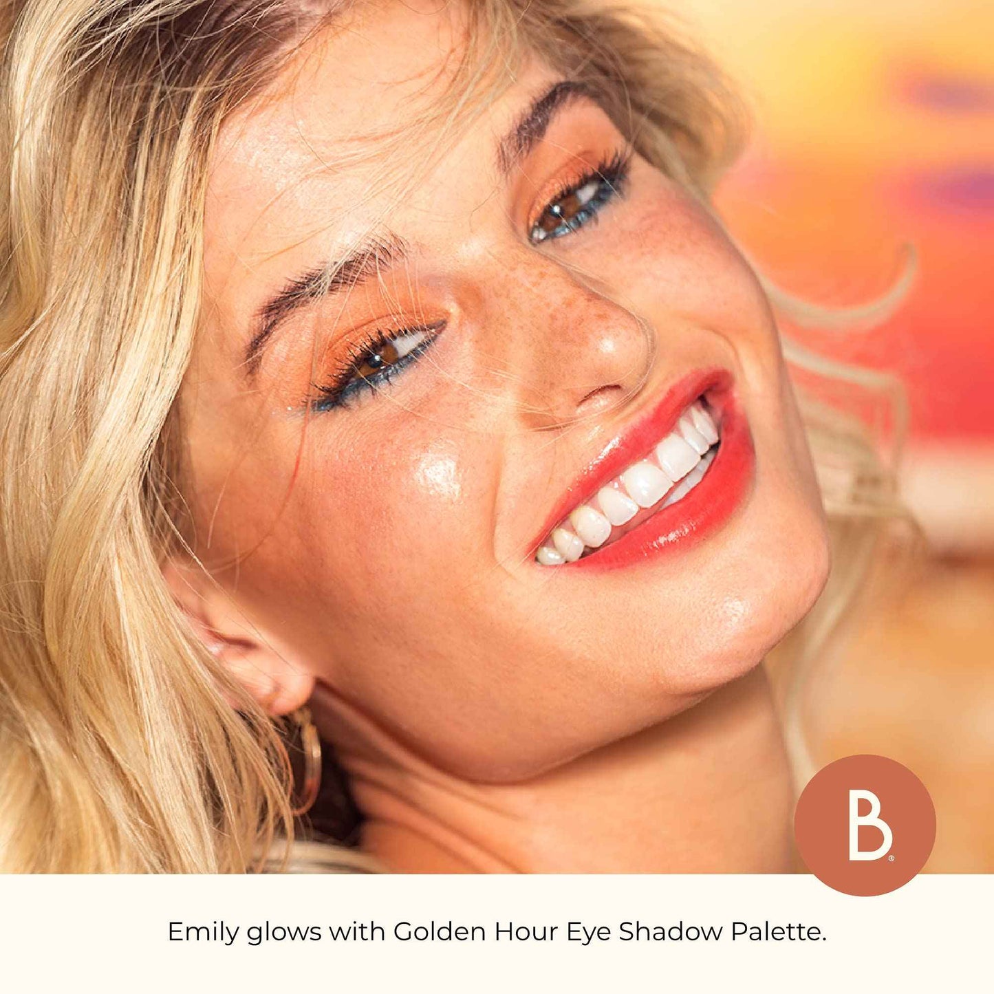 Beauty for Real Golden Hour Eyeshadow Palette - Eight Shades with Matte & Shimmer Finishes - Infused with Mango Butter & Vitamin E - Cruelty Free, Vegan