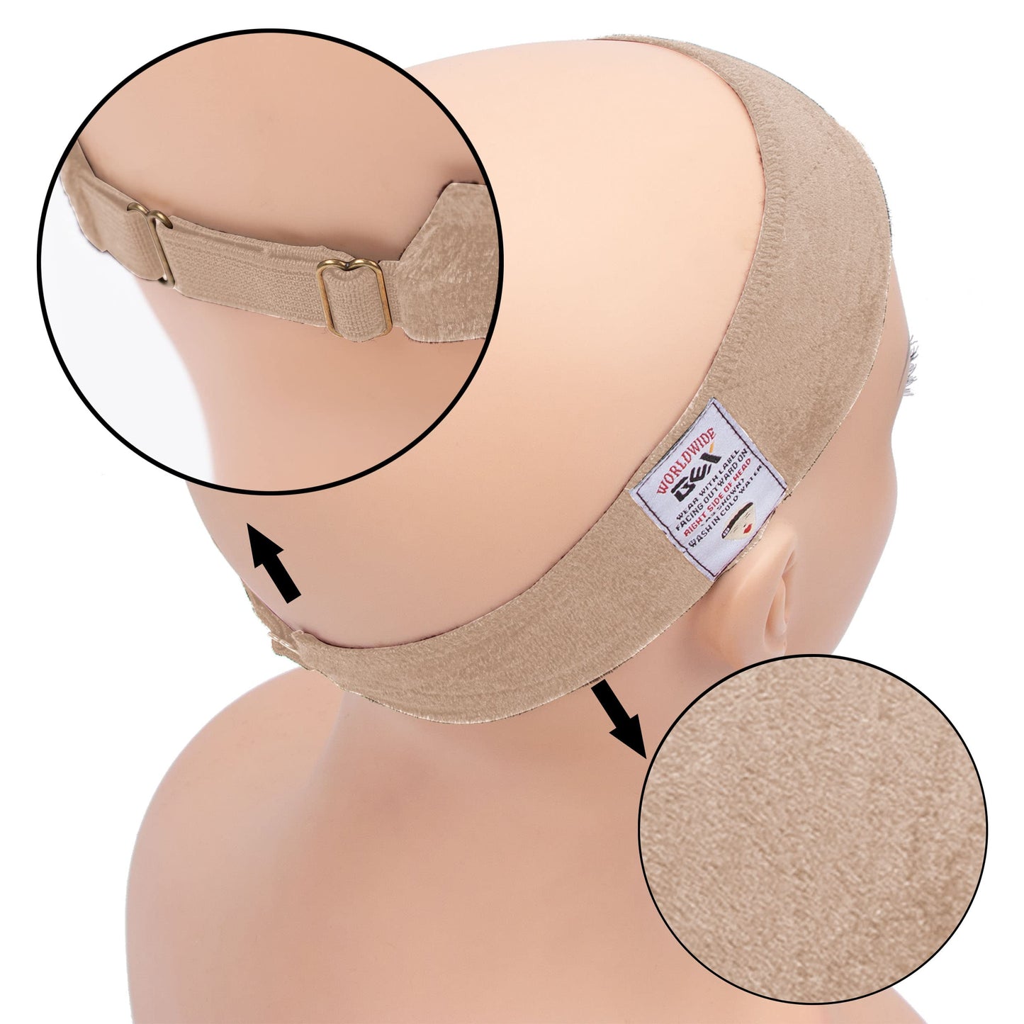 GEX Wig Grip Band with Adjustable Elastic Closure Flexible Velvet No Slip Wig grip Headbands Cap for Wigs(Beige)