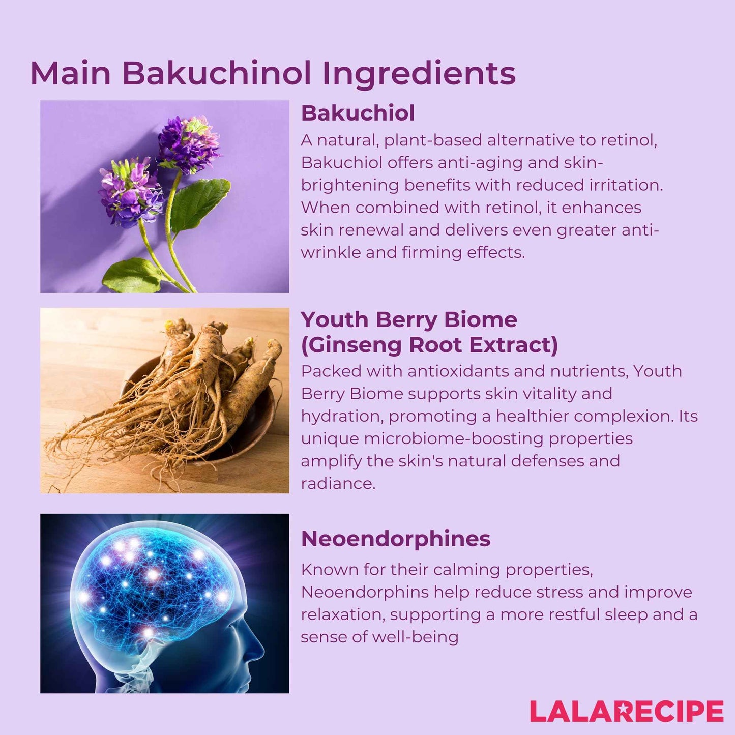 LALARECIPE Bakuchiol Glow Balm – Wrinkle Care Moisturizer Stick with Bakuchiol, Retinol Liposome & Shea Butter – Refillable Vegan Anti-Aging Korean Skincare for Radiance & Hydration (10g)