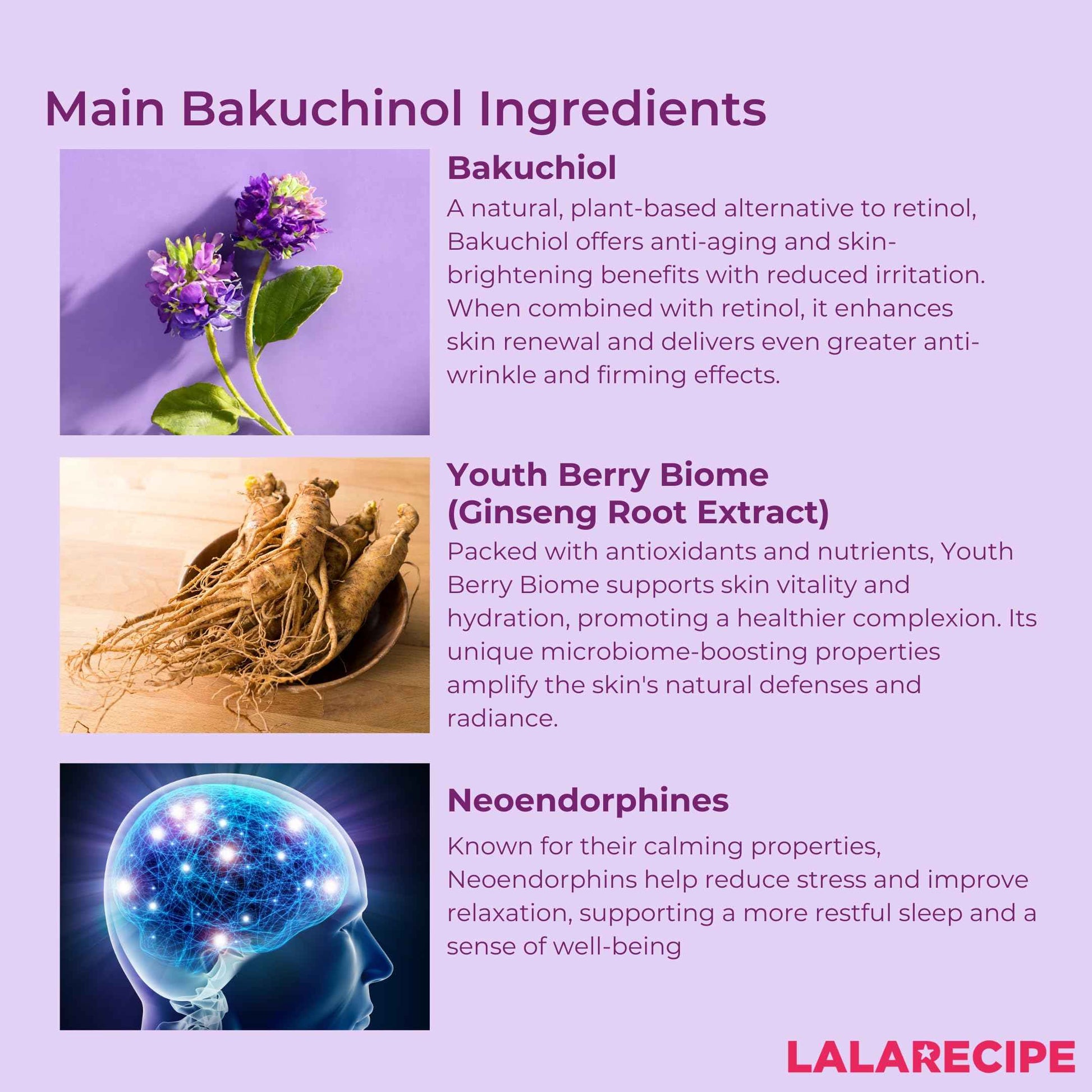 LALARECIPE Bakuchiol Glow Balm – Wrinkle Care Moisturizer Stick with Bakuchiol, Retinol Liposome & Shea Butter – Refillable Vegan Anti-Aging Korean Skincare for Radiance & Hydration (10g)