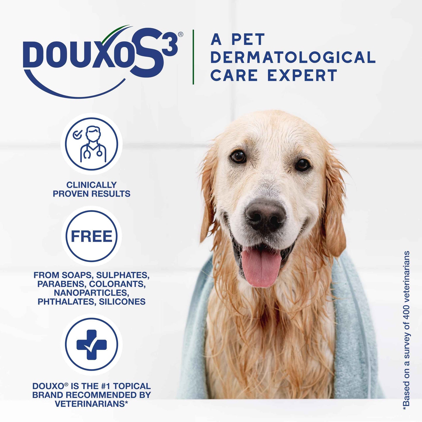 Douxo S3 Seb Mousse, Contains 0.5% Ophytrium, Odor Control & Seboregulating, For Oily to Flaky Skin, Seborrhea, For Dogs and Cats, 5.1 fl. oz. (150mL)
