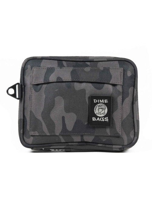 DIME BAGS Smell-proof Boss with Lock Padded Pouch with Activated Carbon Technology | 3-Digit Combo Lock | Low-Profile, Sleek Design (5 Inch, Camo)