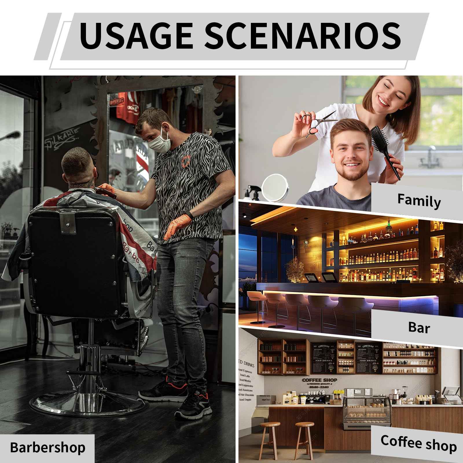 Barber Magnetic Mats,Anti-Slip Flexible Rubber Scissors Salon Mat,11.8Wx17.7L Tools Countertop Silicone Heat Resistant Styling Tools Magnetic Organizer Mat Magnetic Hair Clippers Mat (Black)