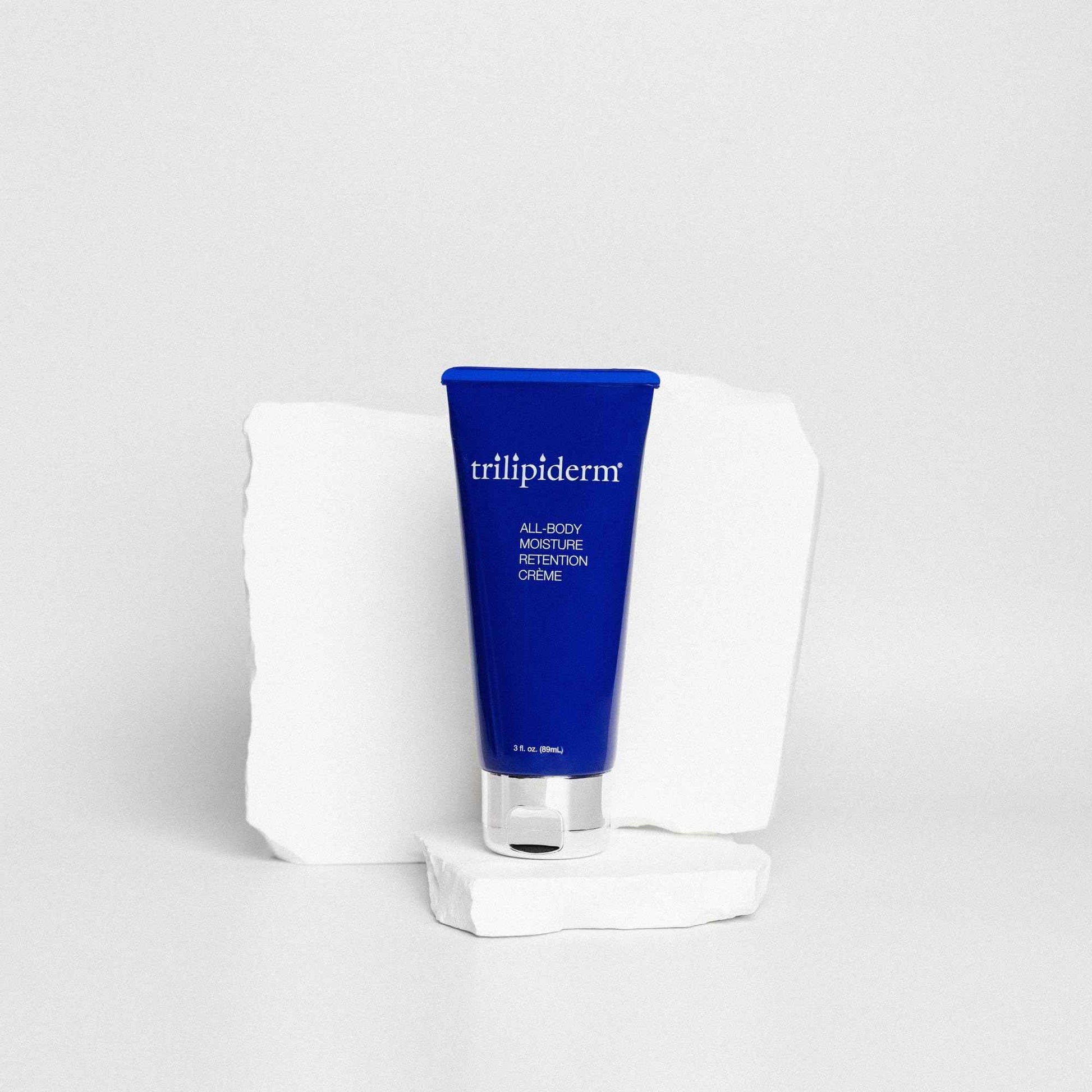 Trilipiderm All-Body Moisture Retention Crème – 2-PACK – Plant-Based All-Day Lightweight Hydration for Body and Face, Meadowfoam, Lipid Replacement, Travel-Size TSA-Approved 3 Ounce Tubes