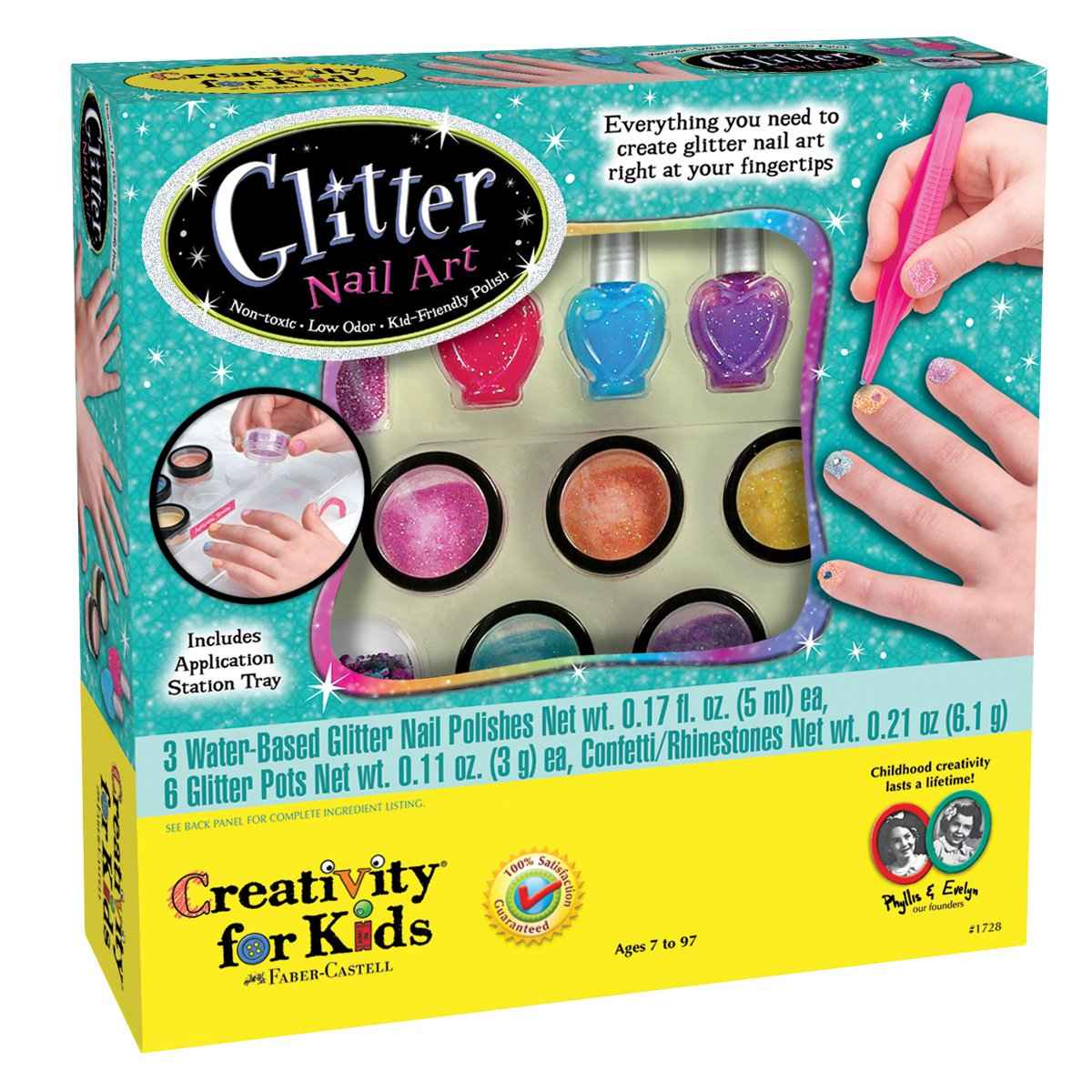 Creativity for Kids Glitter Nail Art - Glitter Manicure Kit for Kits (Ages 7+)