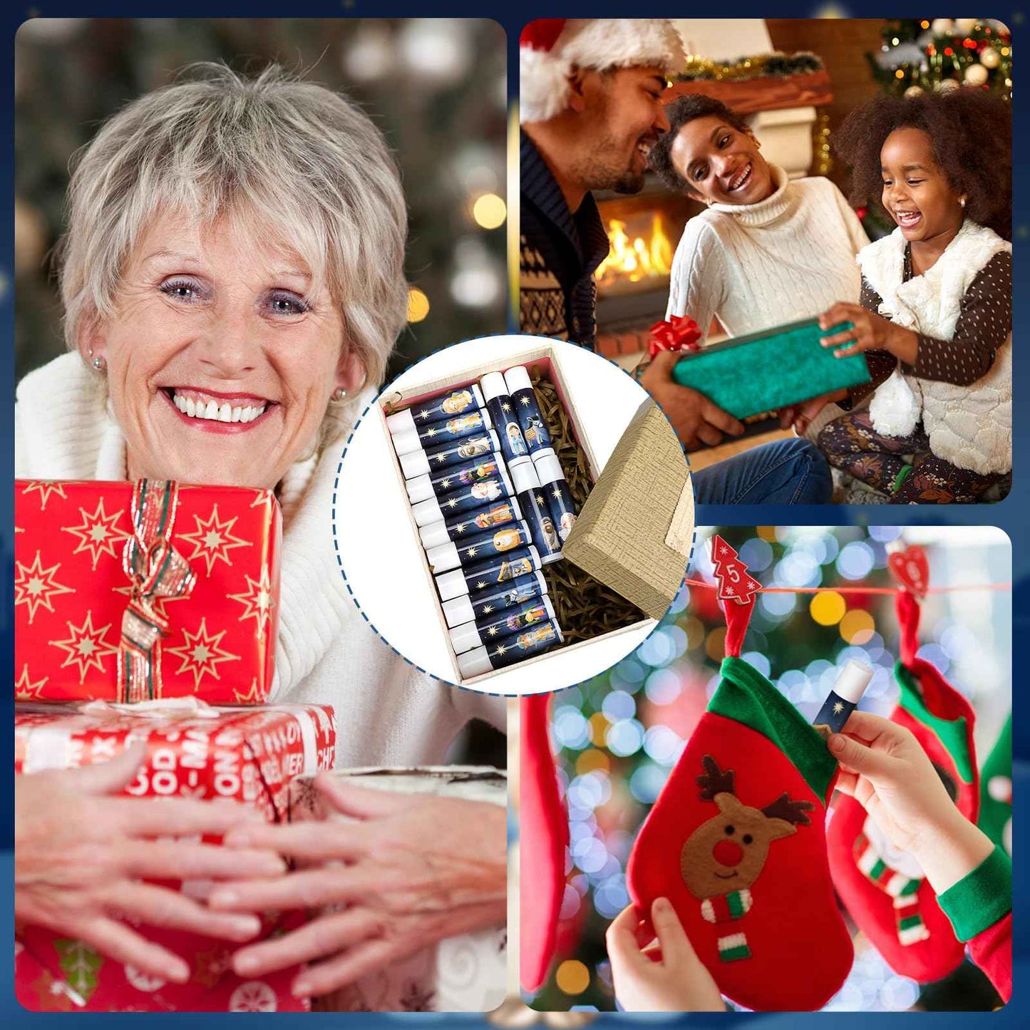 Siifert 50 Pack Christmas Lip Balms Bulk Holiday Xmas Party Gifts Christmas Stocking Stuffers Small Thank You Employee Appreciation Gifts for Women Men Coworkers Staff Homeless(Jesus)