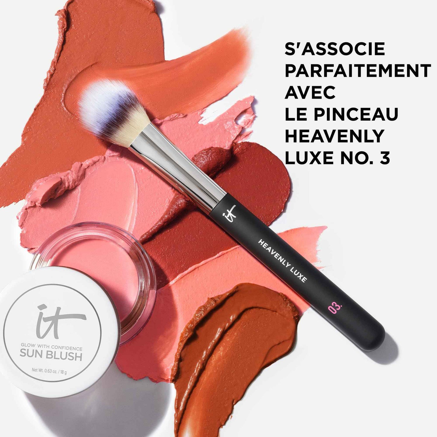 IT Cosmetics Do It All Serum Color Balm Sun Cream Blush & Bronzer, Sun Rush - Blendable & Buildable, Lift, Reshape, All-Over Color, 24HR Hydration, Hyaluronic Acid, Peptides & Vitamin E - 0.63 oz