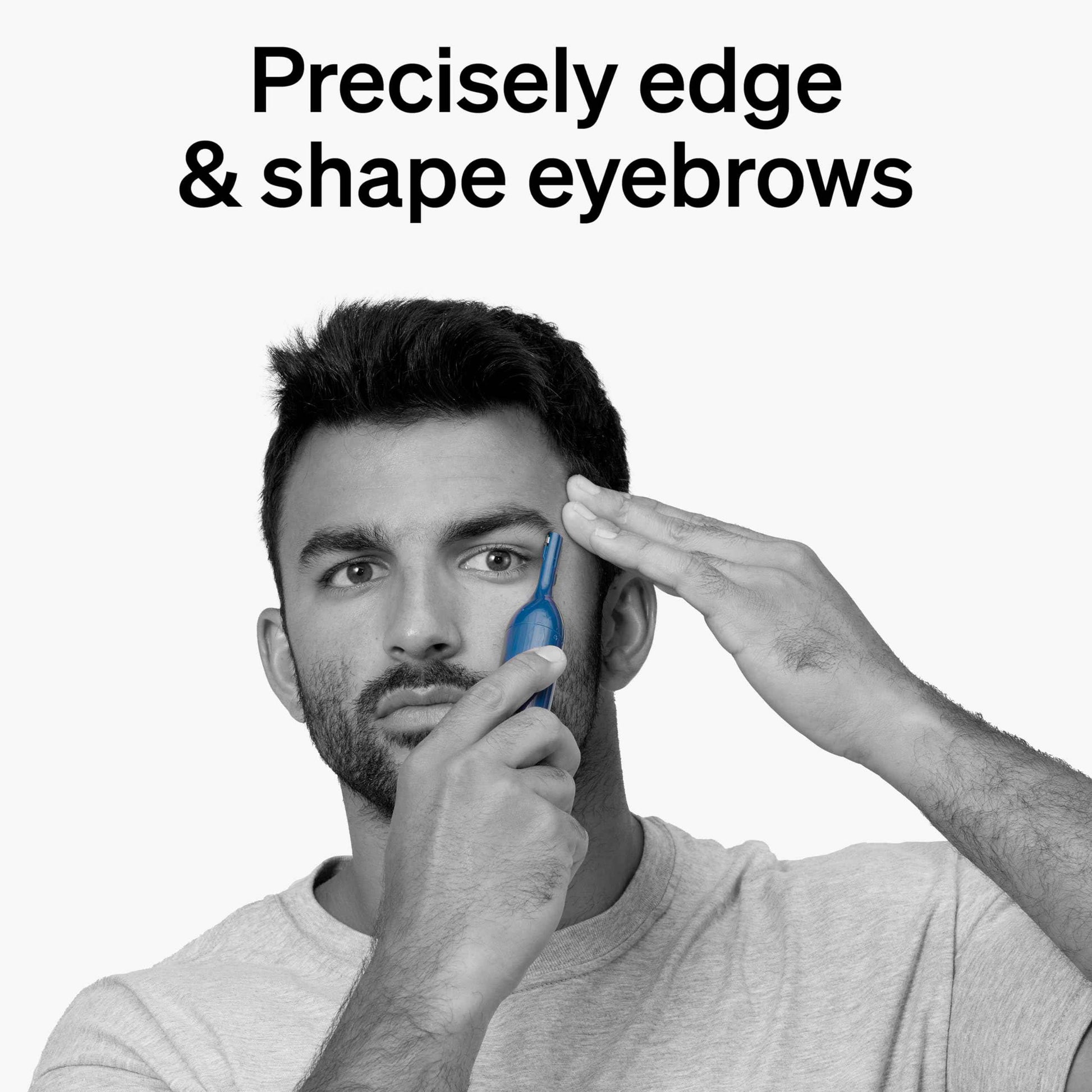 Schick Hair Trimmer, 3-in-1 Trimmer for Nose, Ear & Eyebrows, Painless Hair Removal, Cordless, Quick-Change Attachments, Waterproof, Expert Finish, Unisex Grooming