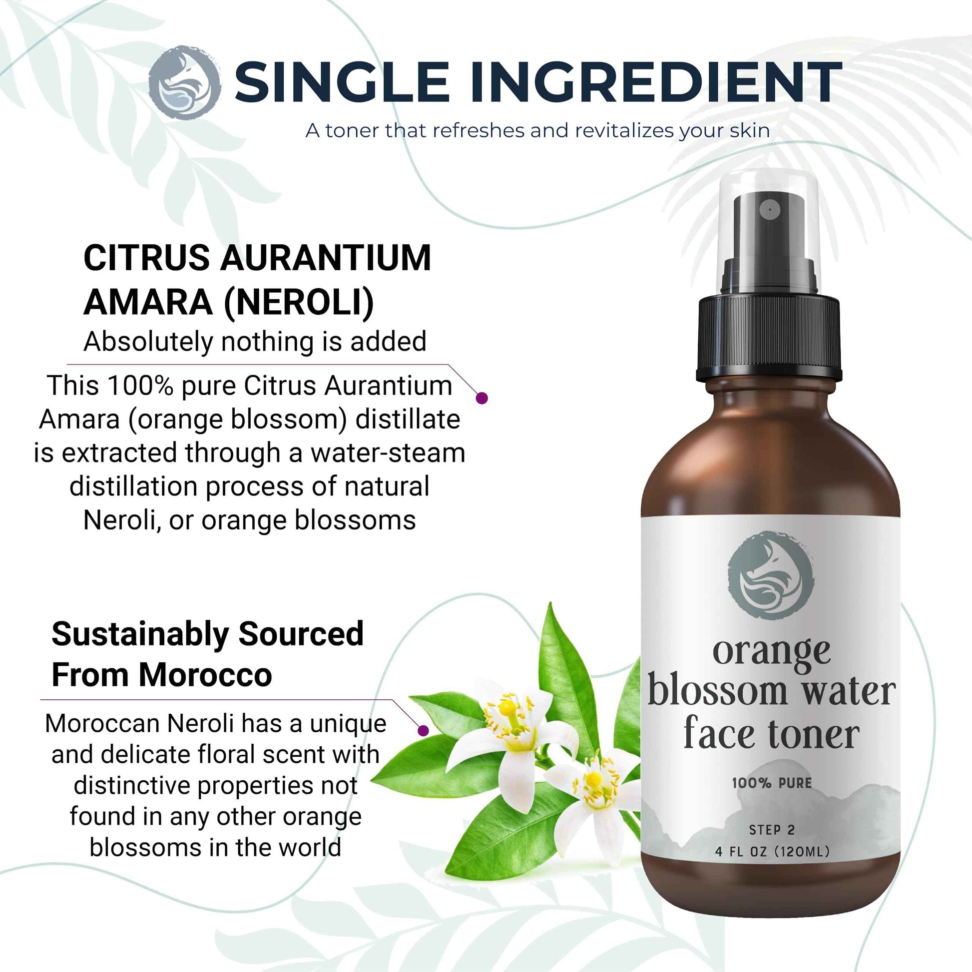 Foxbrim Naturals Radiant Skin Duo: Coconut Milk & Honey Facial Cleanser and Orange Blossom Water Face Toner