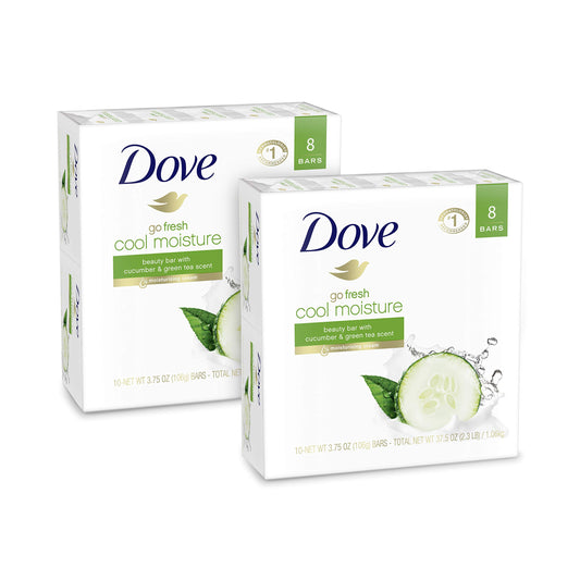 Dove More Moisturizing than Bar Soap, Cucumber and Green Tea Beauty Bar, 3.75 Ounce, 16 Count (Pack of 1)