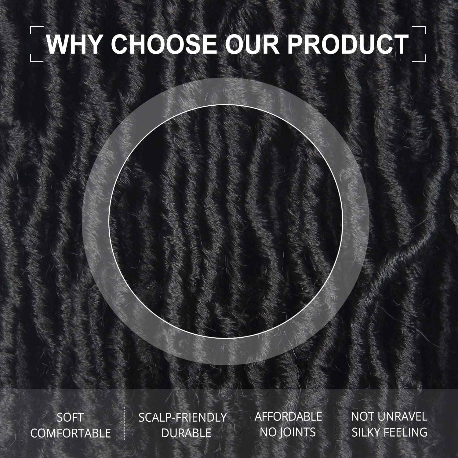 7 packs faux locs crochet hair 32 inch soft locs pre looped goddess locs crochet braids hair extensions butterfly locs braiding hair for black women (32 Inch (Packs of 7), 1B#)