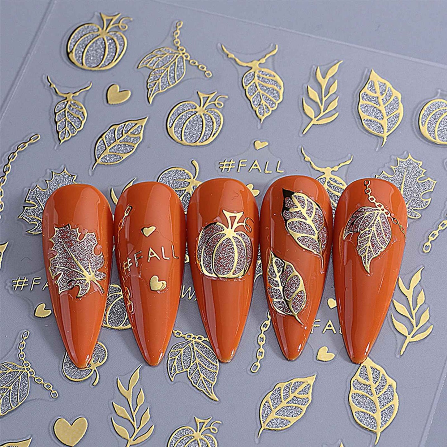 Maple Leaf Nail Art Stickers Pumpkin Nail Decals Cute Ghost Cobweb Bat Sticker for Nails Designs 3D Self-Adhesive Nail Stickers Fall Nail Decoration for Women Nail Art Supplies 4 Sheets