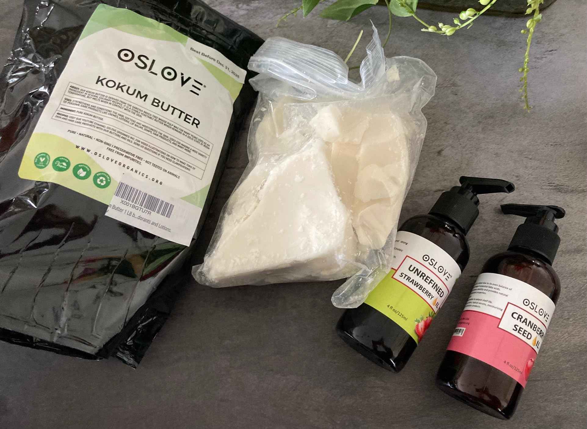 Oslove Organics Kokum Butter-Pure, Natural, Fresh, Thickener for Whipped Body Butters, Sunscreens, Soaps, Deodorants and Lotions | 1LB.