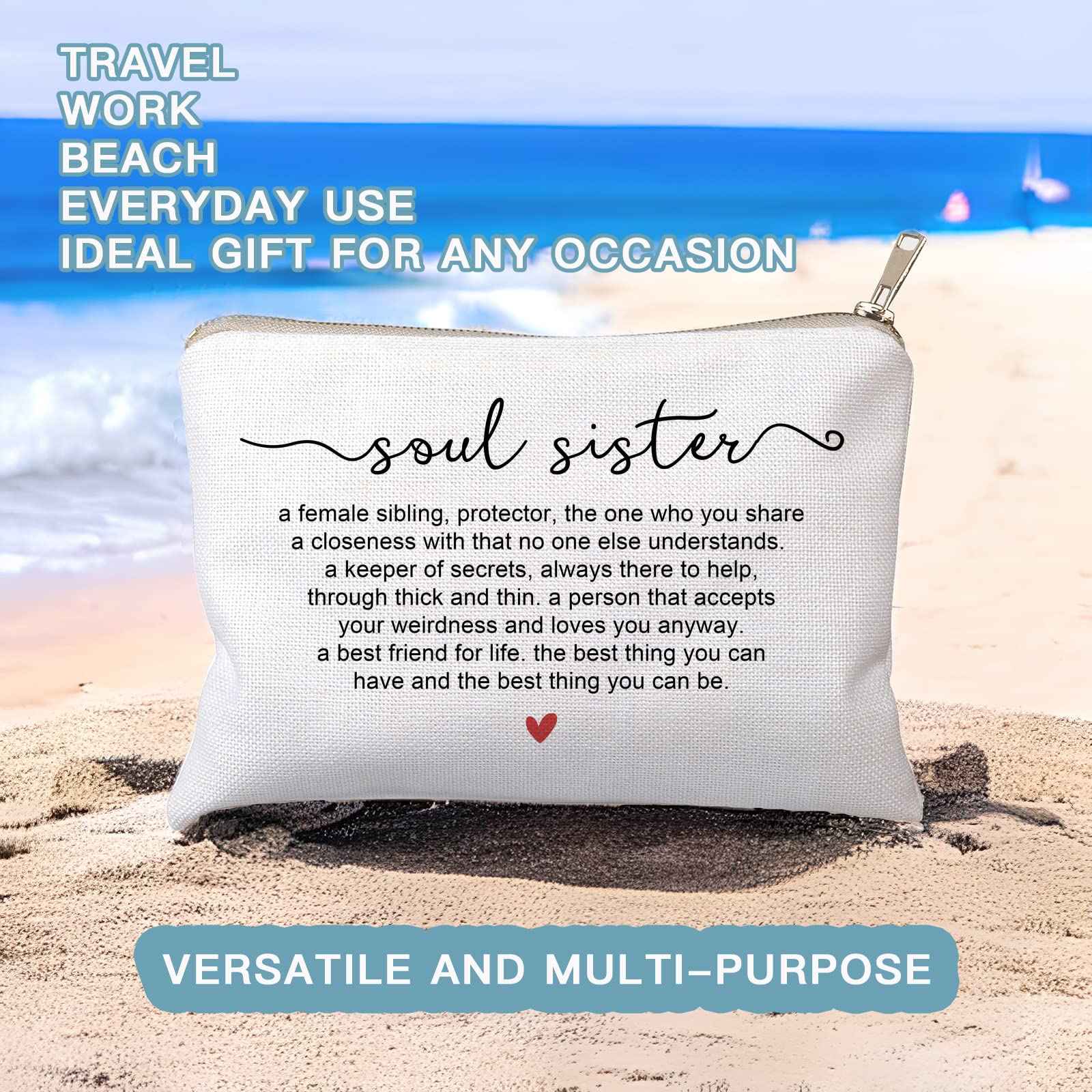 Soul Sister Definition Cosmetic Bag Soul Sisters Gift Friends Gift Ideas Makeup Bag Best Friend Birthday Gift Sister in Law Travel Bag Gift To My Soul Sister On Her Birthday