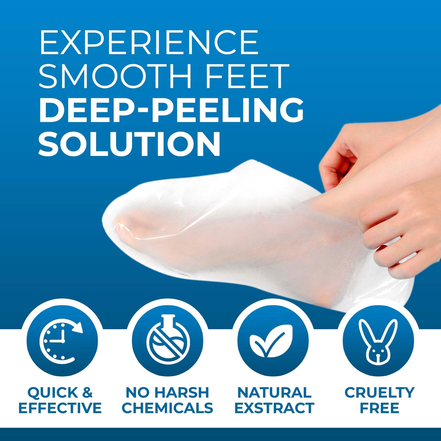 Live Wild Beauty PatchRx Foot Peel Mask, Foot Mask that Moisturizes Dry Cracked Feet, Foot Peel for Soft Foot Exfoliator for Calluses, Foot Mask Peeling Foot Softener, Feet Peeling Mask (5 Pairs)