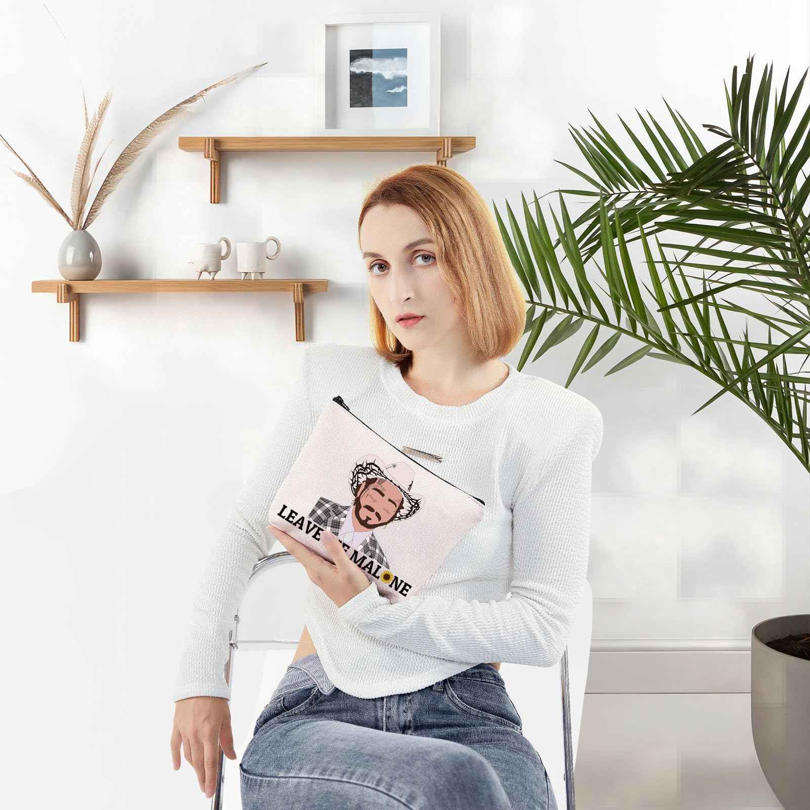 WZMPA Singer Fans Inspired Cosmetic Bag Singer Concert Gift Leave Me Makeup Zipper Pouch Bag Singer Music Merchandise (Leave Me)