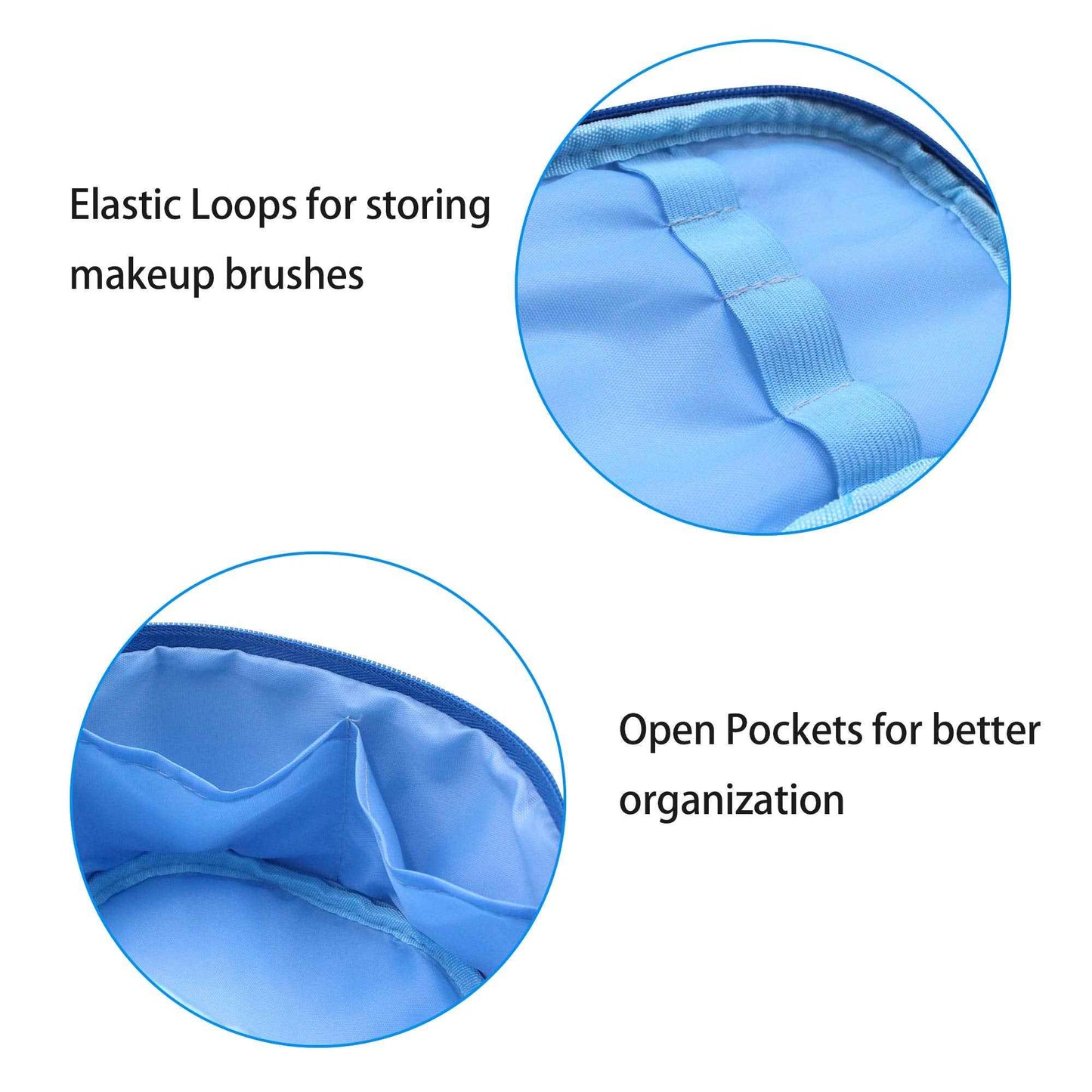 Finex Cartoon Story PVC Waterproof Makeup Organizer Bag Zipper Closure with Top Handle and Removable Matching Hand Strap Oval Base Case