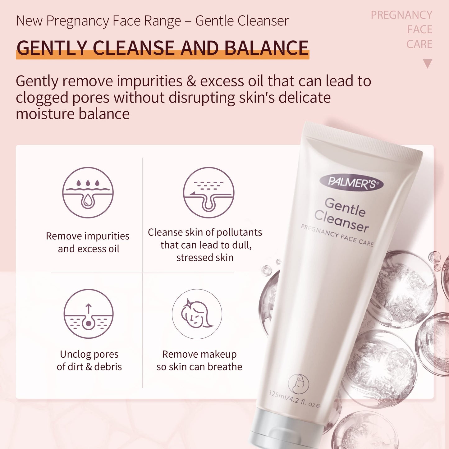 Palmer's Pregnancy Gentle Facial Cleanser, 4.2 fl. oz.