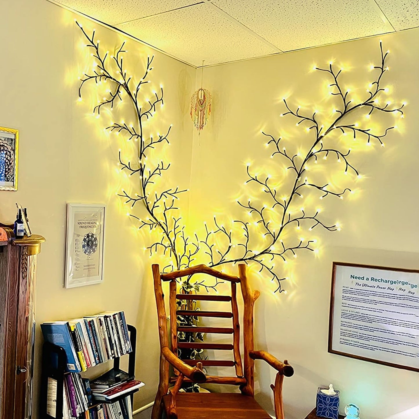 Enchanted Willow Vine Lights for Wall: Lighted Wall Tree Willow Vine Light for Room and Home Decor - 2 Pack 7.5FT Flexible Bendable Branch Light for Halloween & Christmas Decorations