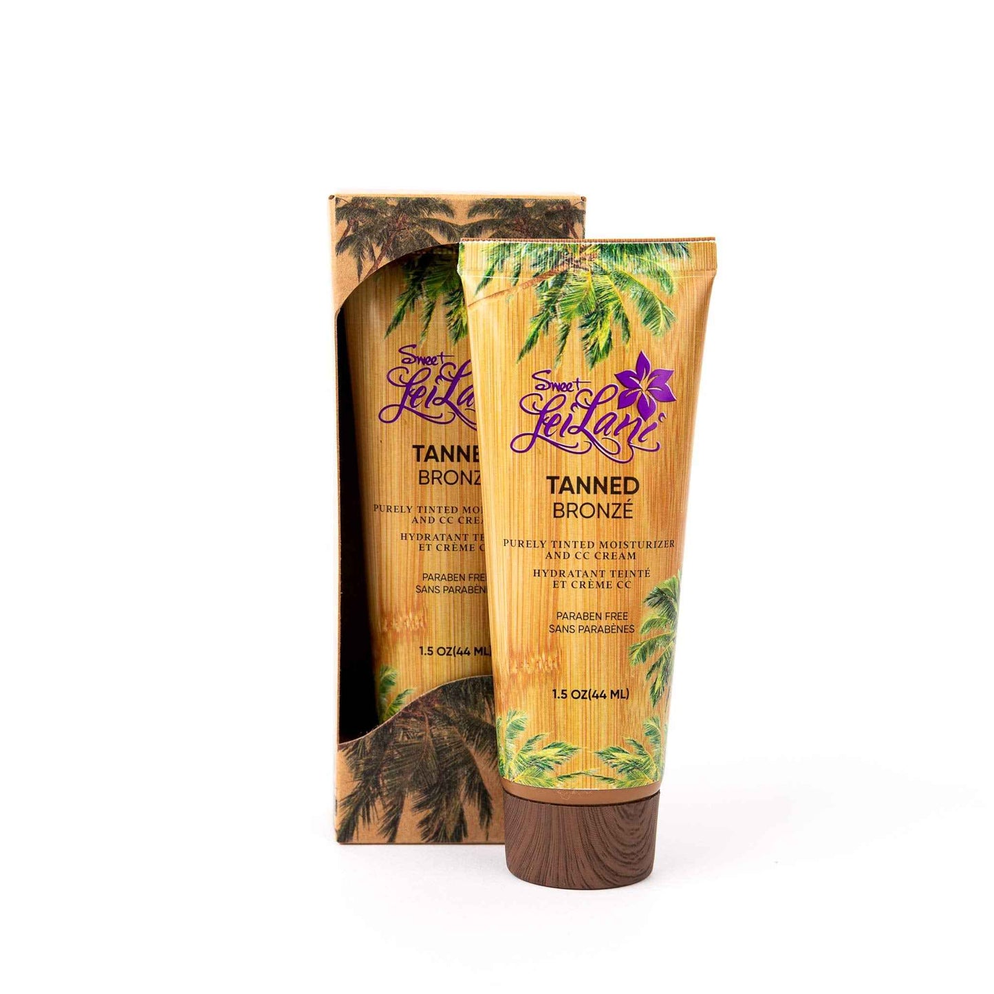 SWEET LEILANI Purely Tinted Moisturizer for Face, Non Chemical Hydrating Mineral Sunscreen For Face With Essential Vitamins, Infused with Green Tea, Rose Hip and Grape Seed |1.5 Fl. Oz| Tanned