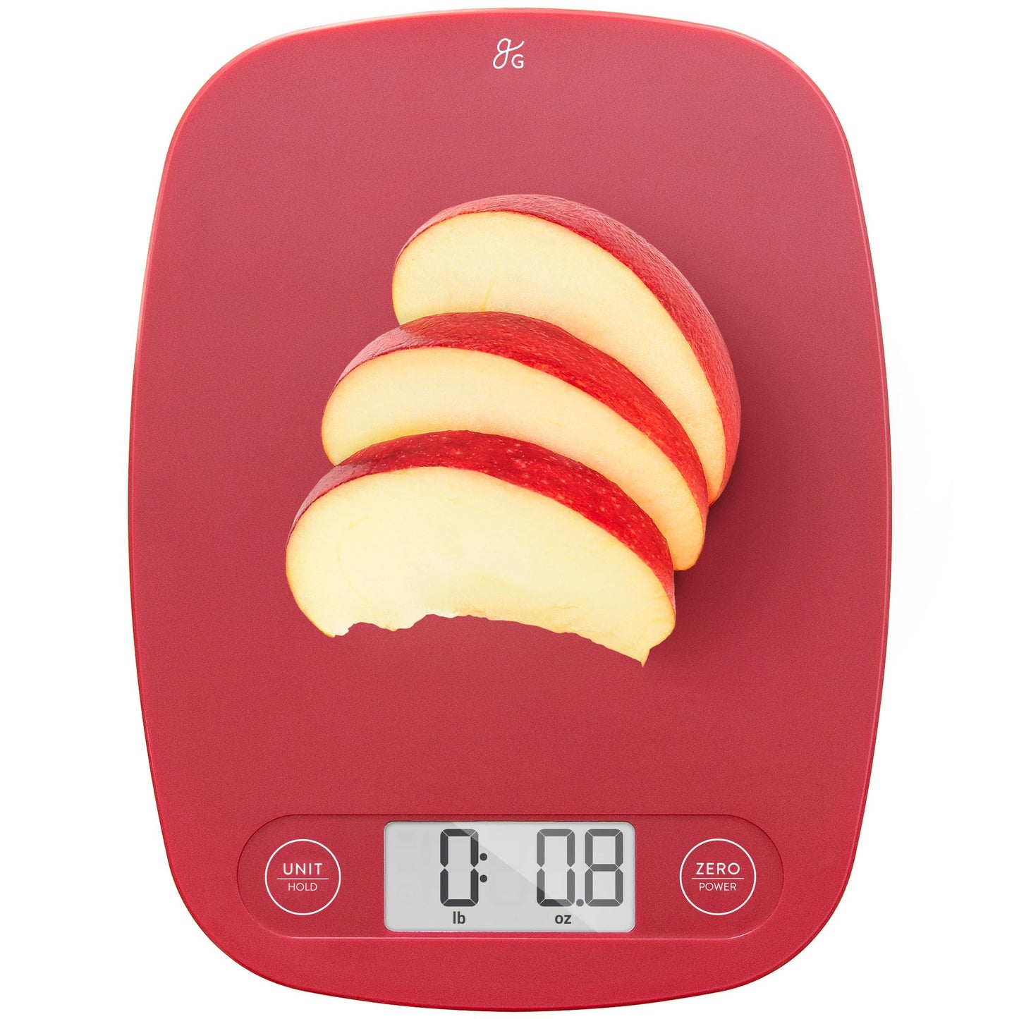 Greater Goods Digital Food Kitchen Scale (Cherry Red), Portion Helps Support The Charity Love146