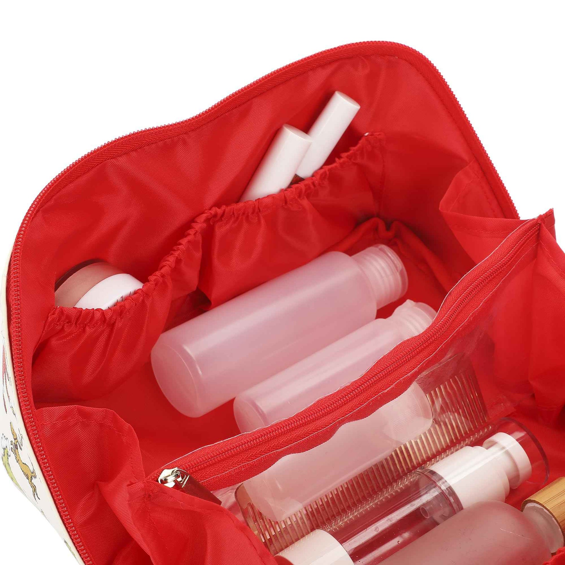 Bioworld The Grinch Holiday All-Over Print Women's Novelty Cosmetic Bag