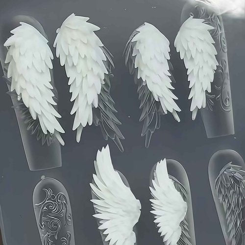 3D Wing Nail Mold Silicone Nail Tools Wing Nail Charms Resin Molds Nail Art for Accessories Nail Supplies