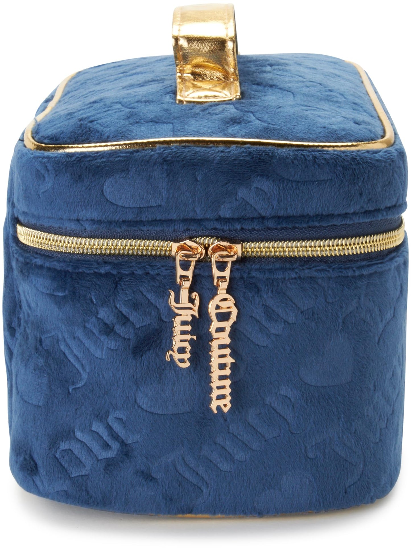 Juicy Couture Women's Cosmetics Bag - Travel Makeup and Toiletries Train Case Organizer, Size One Size, Blue