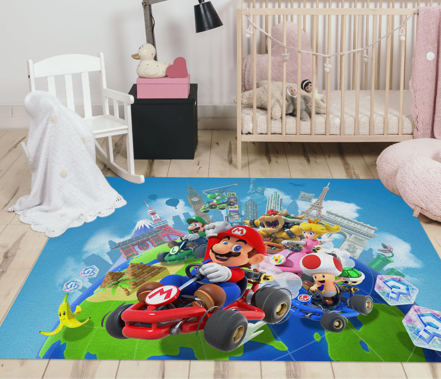 Cartoon Character Area Rug Retro Cartoon Game Rug Game Theme Carpet Christmas Housewarming Gift for Indoor Outdoor Home Decor Floor Mat 3' x 4'