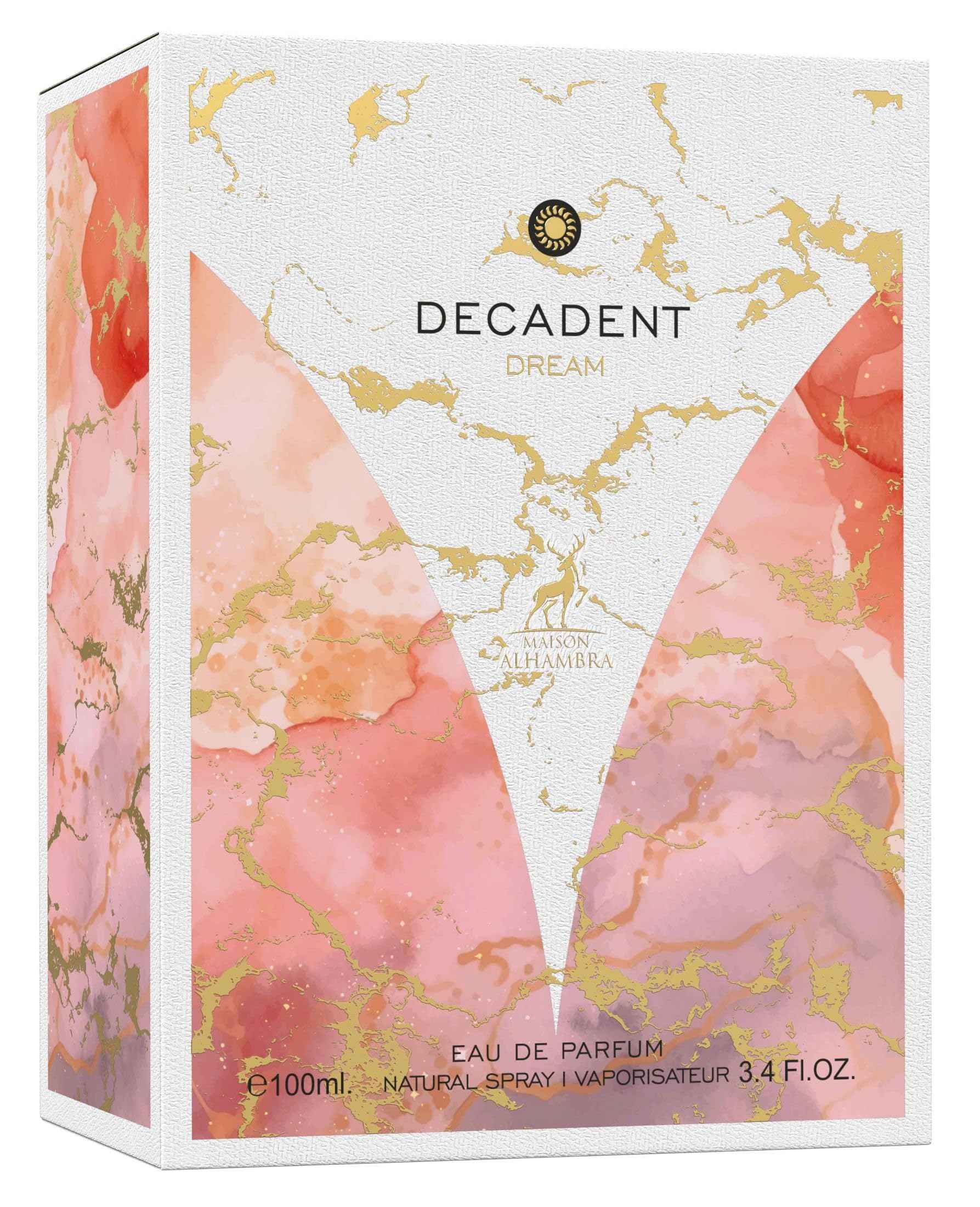 Maison Alhambra Decadent Dream Eau De Parfum Spray - 100Ml (3.4 oZ), Sweet Floral Blend with Warm Resinous Depth & Creamy Opulent Finish, Long-Lasting Fragrance for Women & Men