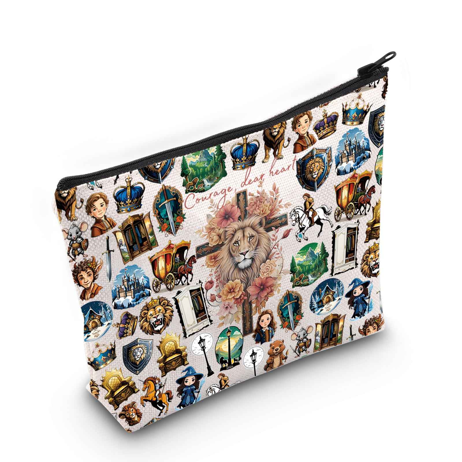 LEVLO Lucy Quote Cosmetic Make Up Bag Lucy Movie Fans Gift Courage Dear Heart Makeup Zipper Pouch Bag (Dear Heart Full)