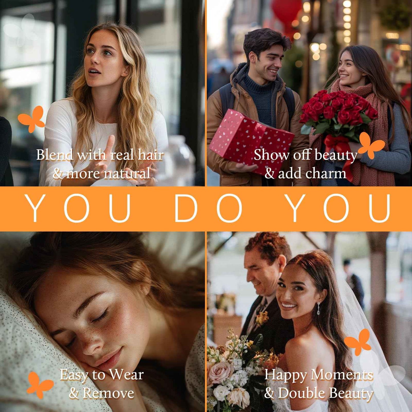 DOORES U Tip Hair Extensions Human Hair, Chocolate Brown to Caramel Blonde 18 Inch 50g/50s, K Tip Extensions