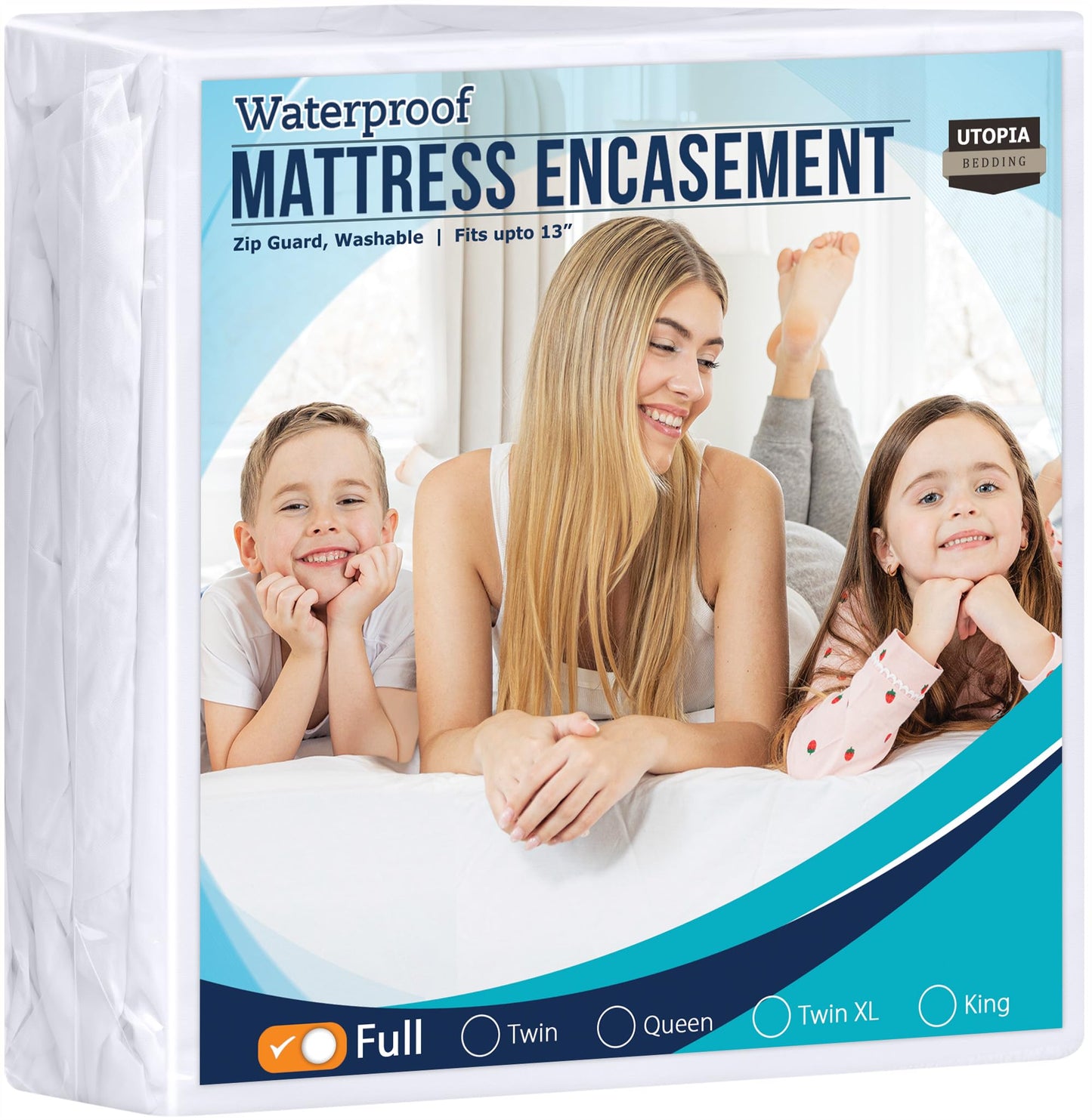 Utopia Bedding Zippered Mattress Encasement Full - 100% Waterproof and Bed Bug Proof Mattress Protector - Absorbent, Six-Sided Mattress Cover